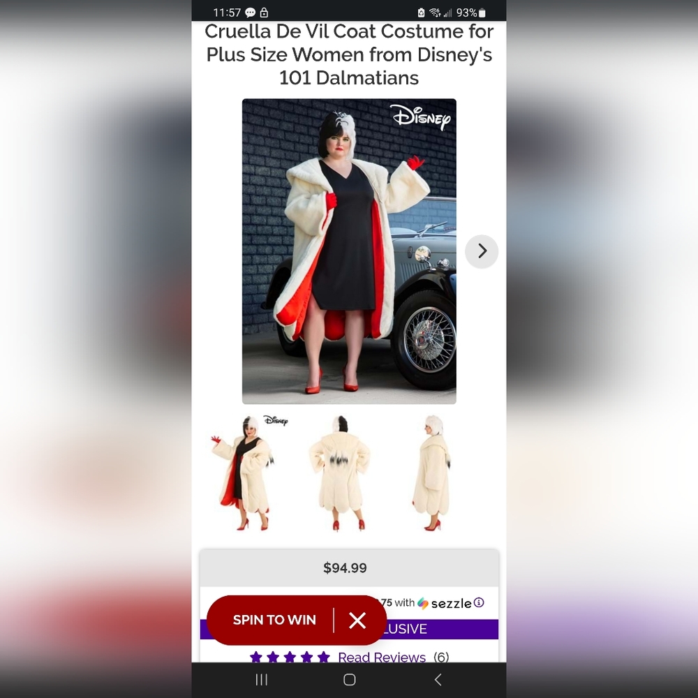Cruella Deville costume